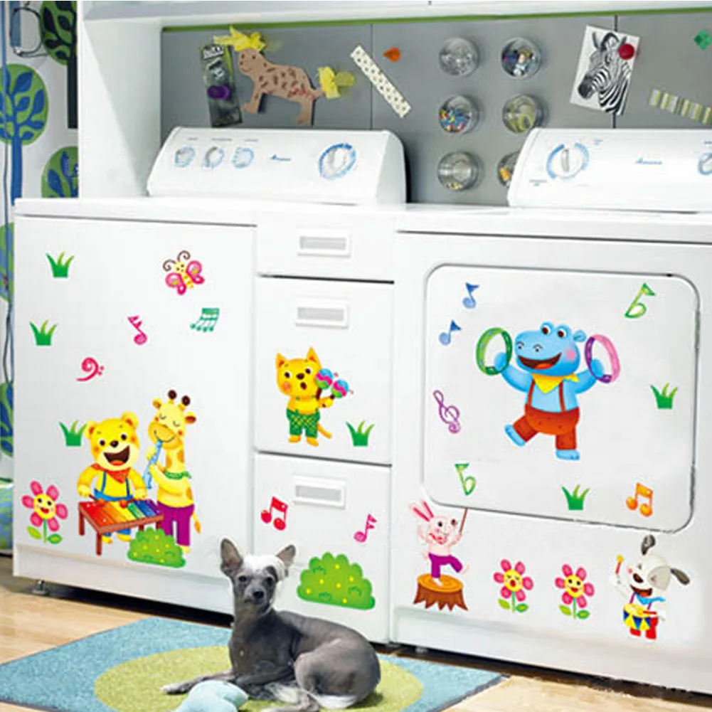 Cartoon stickers Removable children room bathroom toilet glass stickers XY3011 FGin