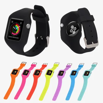 

38mm 42mm Sport Soft Silicone Strap For Apple Watch 3/2/1 Smart Watch Band Replacement Bracelet Wrist Strap Wristband Smartwatch