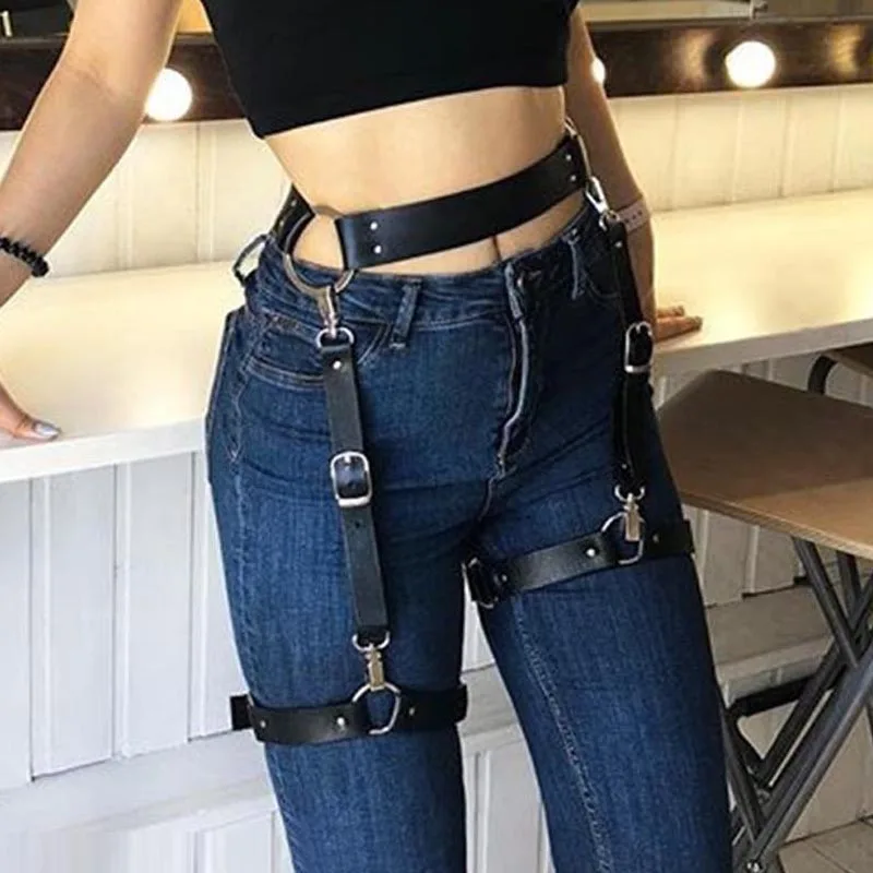 Punk Harajuku Garters Sword Belt Sexy Holographic Fetish Gothic Bdsm Bondage Sweater On The Body Lingerie For Women Black Garter Punk Harajuku Garters Sword Belt Sexy Holographic Fetish Gothic Bdsm Bondage Sweater On The Body Lingerie For Women Black Garter