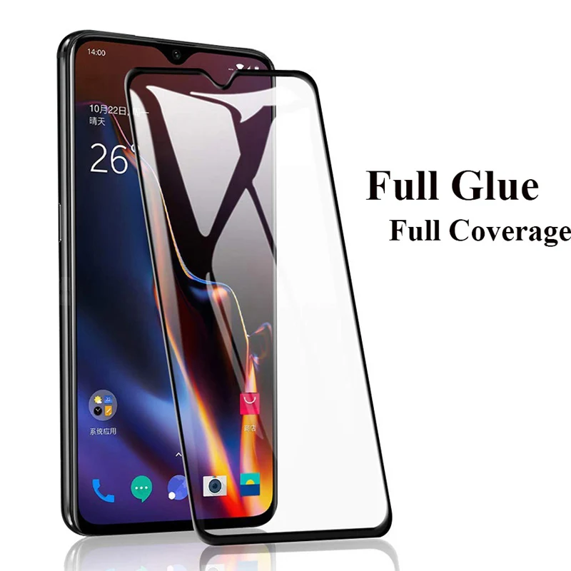 3D полное клеевое закаленное стекло для Oneplus 7 покрытие 9H защитная пленка Защита экрана 7|Защитные стёкла и