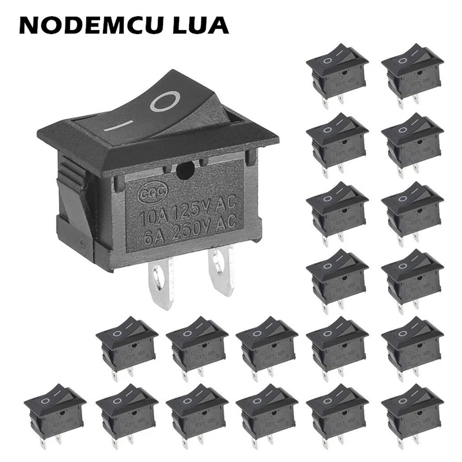 10 шт. ВКЛ ВЫКЛ KCD1 15*21 мм 2pin Тип Корабля переключатель 6A 250 В 10A 125 в 15X21 клавишный 101