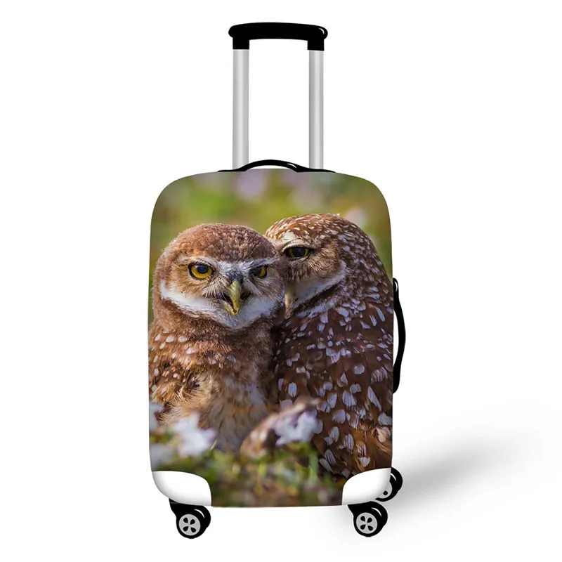 Животных Сова печати защитный багажа Крышка для 18-30 дюймов тележка чемодан эластичные Водонепроницаемый путешествия Чемодан крышка