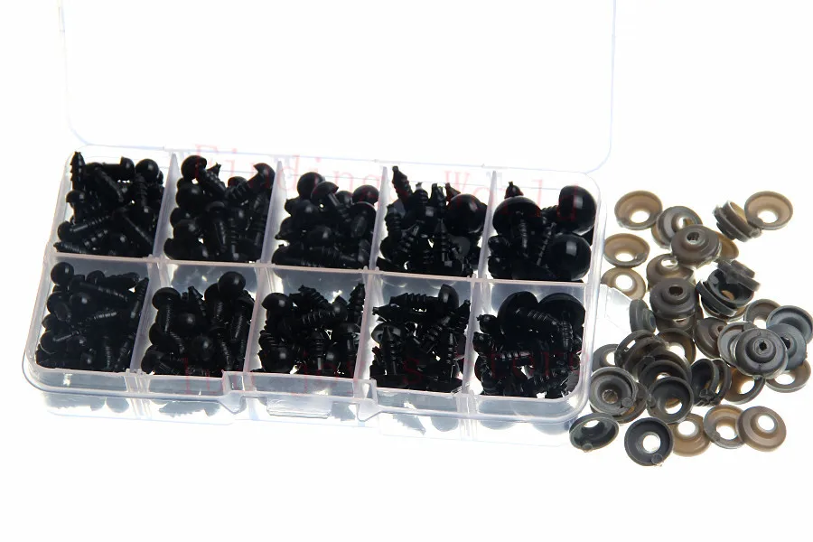 

Accessories Garments Eyelet 240set/Box 6 7 8 10 12mm Plastic Craft Toy Eyes Bead DIY Safety Eyes Children Handmade Scrapbooking