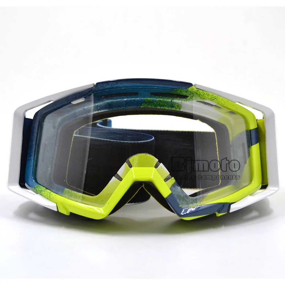 Najtaniej BJMOTO Motocross gogle okulary dla kask wyścigi Gafas motor terenowy ATV MX gogle jasne przyciemniane soczewki Off Road regulowany