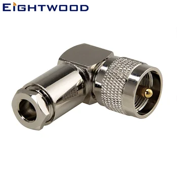 

Eightwood UHF/PL259 Plug Male Right Angle RF Coaxial Connector Clamp LMR195 RG58 LMR300 Cable for Antenna Aerial Military 50 Ohm