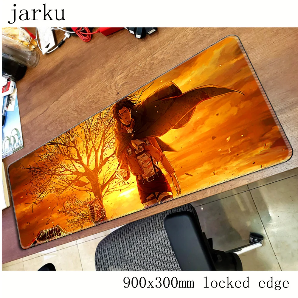 Коврик для мыши Attack on Titan, геймер, 900x300X3 мм, игровой коврик для мыши, большой подарок, аксессуары для ноутбука, ПК, эргономичный коврик для мыши