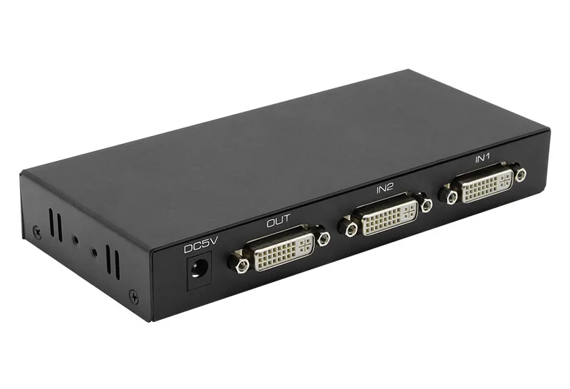 T 4K 3D 1080P DVI Switch 2x1 Switcher Adapter DVI-D Female Connector IR Extender DTS AC3 DSD For CCTV PC DVD Camera Free Shipping (5)