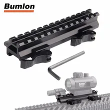 Охотничий страйкбол длинный Быстрый съемный двойной рельсовый угол направляющая для оптического прицела ружья с интегральным QD замок-рычаг системы 13 слотов 1-0021
