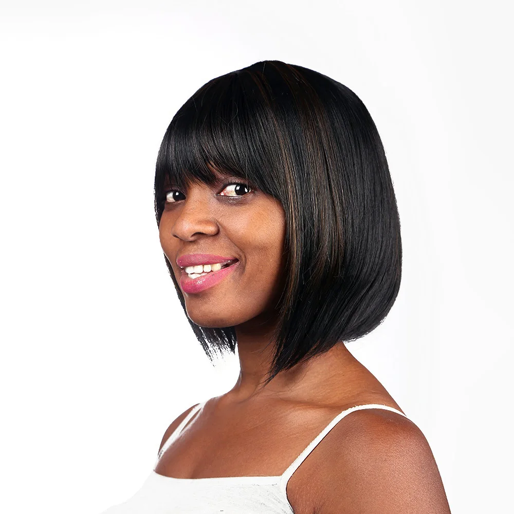 Tyra Banks Sophisticated And Asymmetrical Short Straight Mix Color