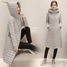Женщины Тонкий вниз хлопка ультра-тонкий все матч пальто Тонкий Манто Femme Стоять Воротник Тонкий Короткие Белая Утка Женщин Ультра свет Вниз