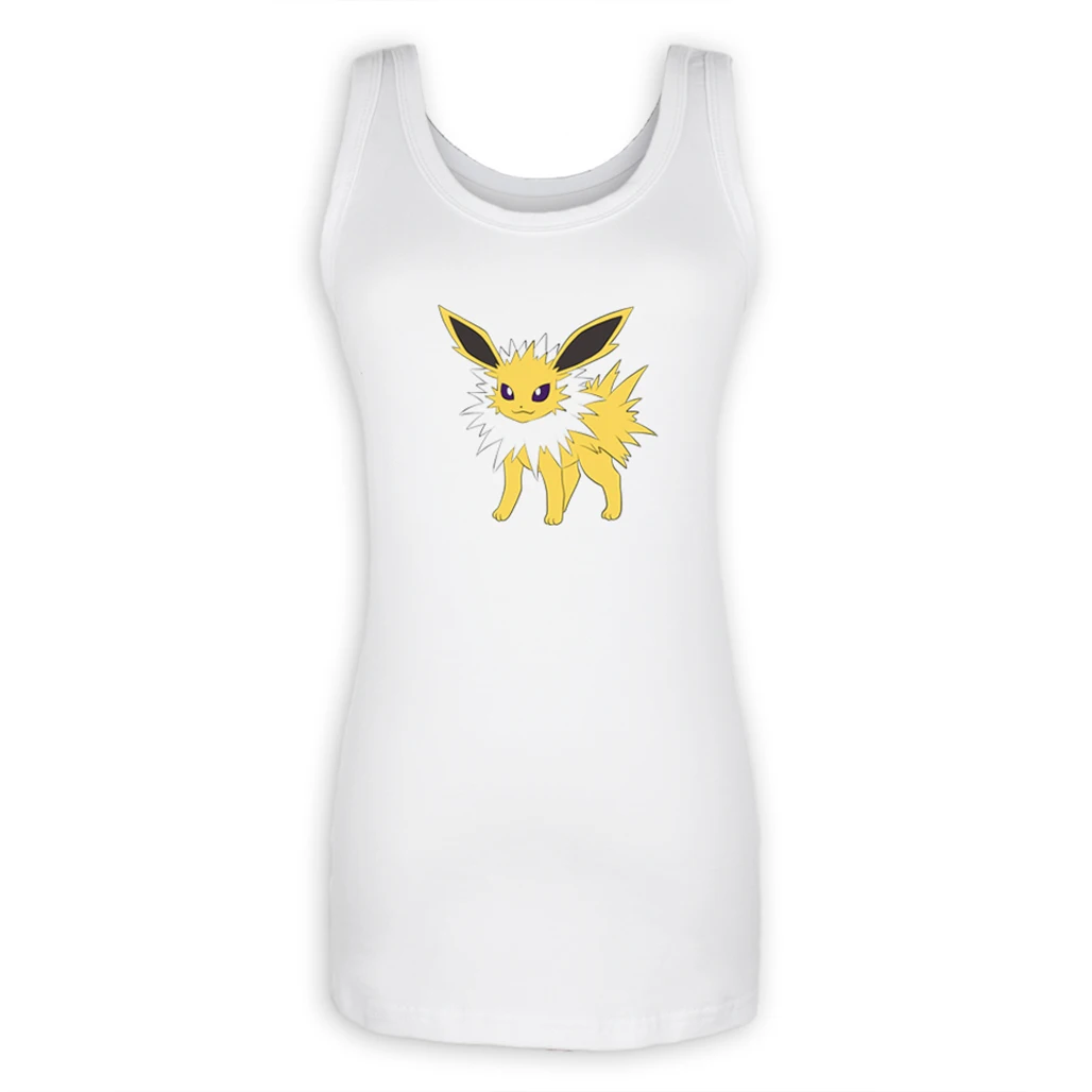 ibVest988W Мультфильм Покемон Jolteon Leafeon Sylveon Umbreon Vaporeon Bon Jovi рок-группа сексуальные дамские, женские жилеты без рукавов хлопковые топы на бретелях - Цвет: ibVest988W