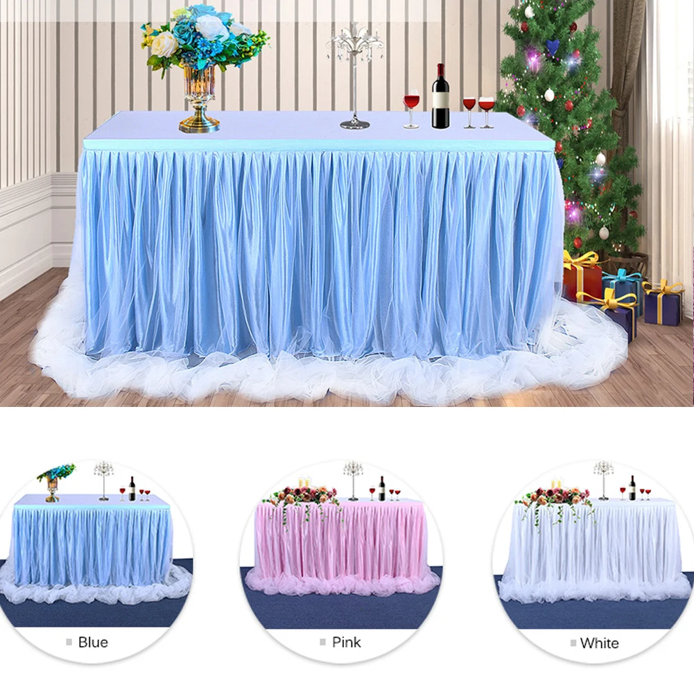 6ft Wedding Tulle Tutu Table Skirt Party Birthday Festive Baby Shower Decor | Дом и сад