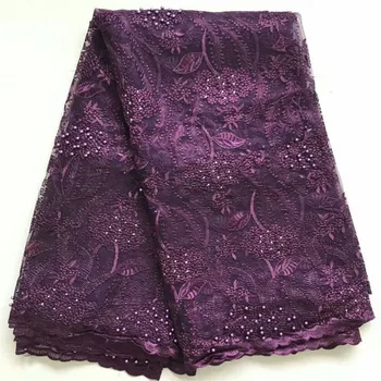 

African Lace Fabric 2018 High Quality Nigerian Lace Fabrics Africain Guipure Embroidery French Tulle Lace Fabric H674-1