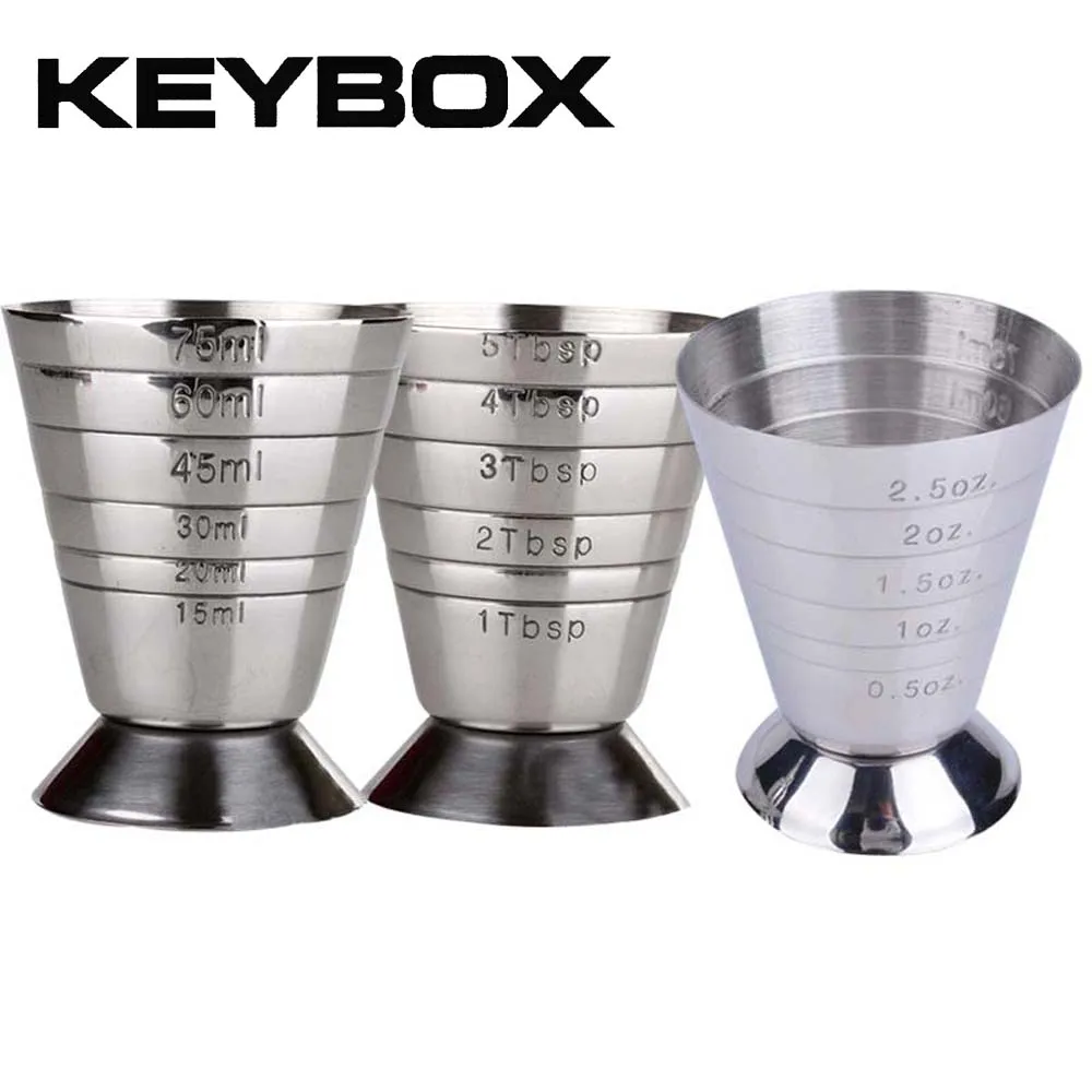 75ml/5Tbsp/2.5oz Stainless Steel Cocktail Measuring Jigger Liquor Shot