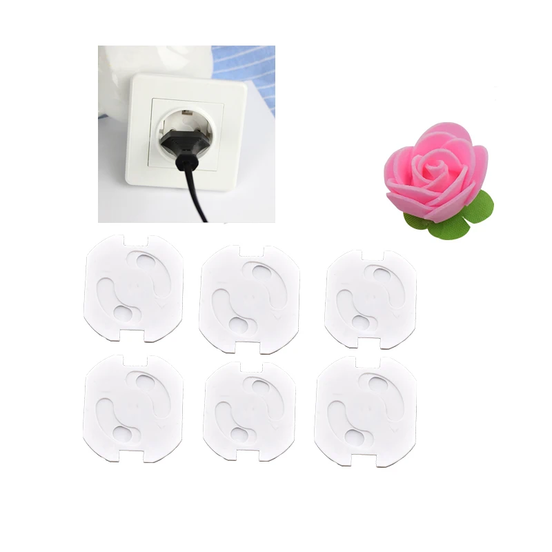 

European Standard 6 pcs/lot Baby Socket Security Safety Plug Socket Cover for electrical outlets Baby Secure Product