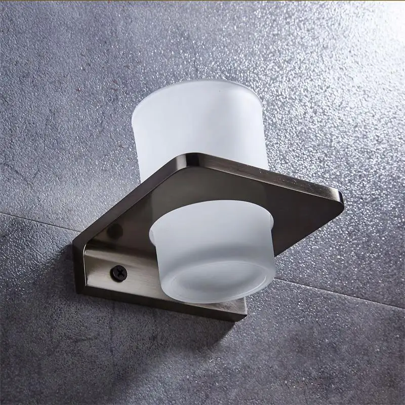 Cup & Tumbler Holders Bathroom Toothbrush Holder Antique Double Ceramic Cups Wall Mount Luxury Bathroom Accessories