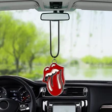 Автомобильная подвеска JDM металлическая красная губа язык висячий орнамент мода рок группа значок автомобилей зеркало заднего вида украшения Аксессуары