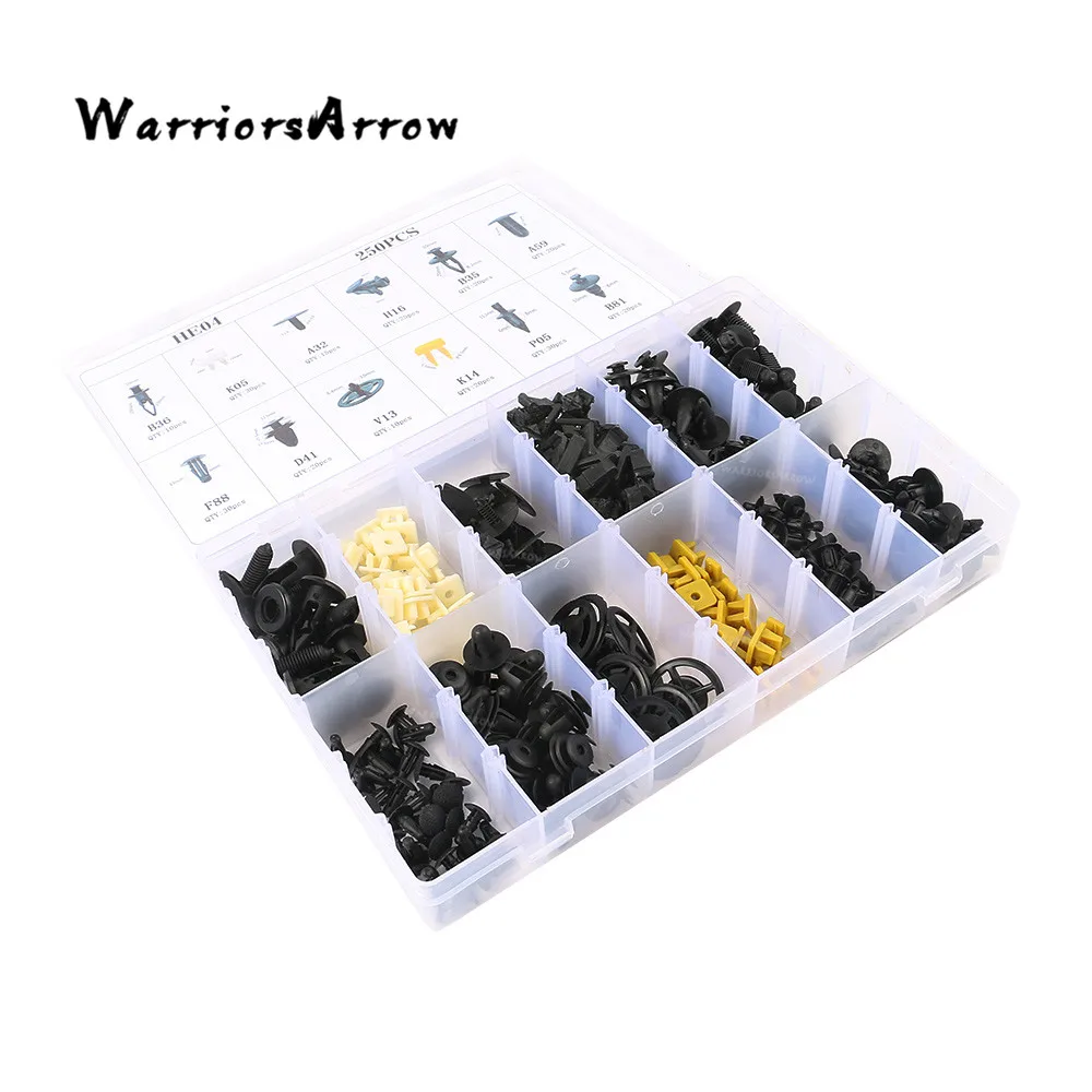 250 PCS AUTO BODY BUMPER CLIP FASTENER ASSORTMENT FOR NISSAN