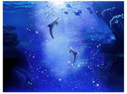 Пользовательские фото обои 3d потолка обои фрески HD 3D Фэнтези подводный мир потолок зенитная Фреска потолок Фреска Настенный декор