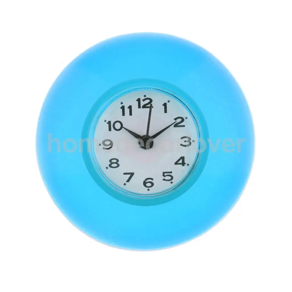 Waterproof Wall/Mirror/Glass/Fridge Sucker Cup Clock Bathroom Kitchen Shower Bath Wall Clock for Home Decoraion