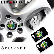 8 шт. автомобильный Стайлинг руль 3D Маленькая наклейка с эмблемой для колеса наклейка подходит для alfa romeo 159 147 156 giulietta 147 159