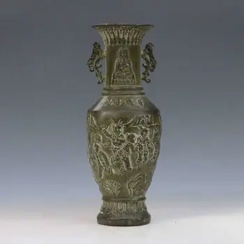 

Chinese Bronze Handwork Carved Song zi Guanyin Vase Xuande Mark