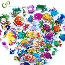 5 yaprak 3D karikatür balık duvar çıkartmaları çocuk oyuncakları kabarcık çıkartmalar öğretmen bebek hediye ödül PVC etiket doğum günü hediyesi YYY GYH