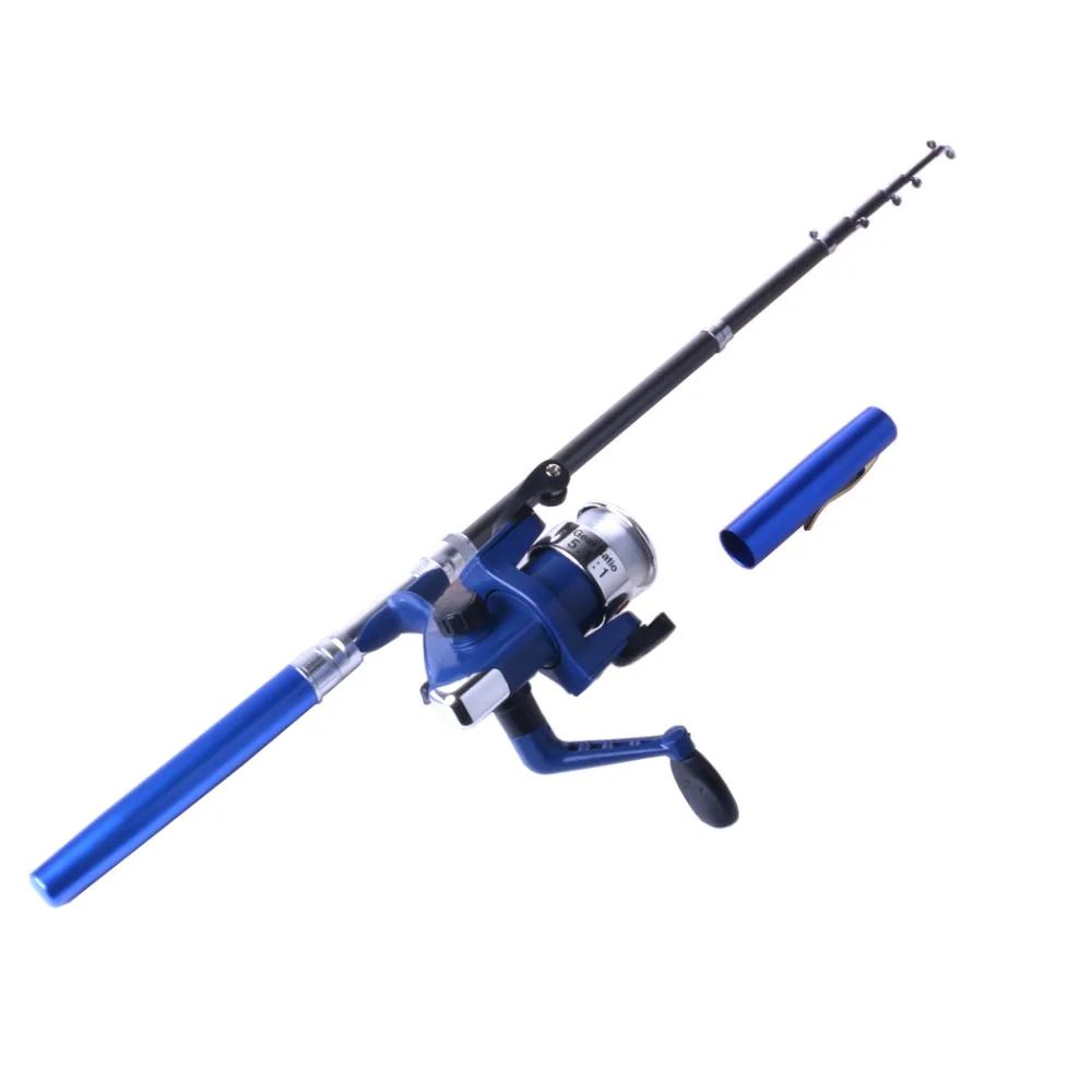 Buy Fishing Rod Sets Fishing Reel Mini Portable Aluminum Alloy Pocket Pen Shape