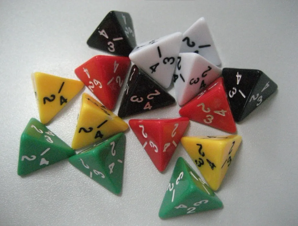 free shipping 6pcs 4 sided 19mm height dice for board gamecard game