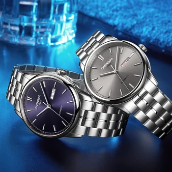 

2019 new CARNIVAL luxury watch men's automatic mechanical watch genuine fashion waterproof steel belt tide simple men's watch