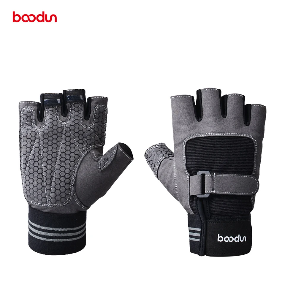 Мужские спортивные перчатки Boodun для занятий тяжелой атлетикой, для фитнеса, тренировок, защиты запястья, тяжелой атлетики, перчатки гантели