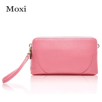 

New New Genuine Leather Women Messenger Bag Solid Color Shoulder Bag Fashion Style Ladies Mini Bag Large Capacity Clutch Bag