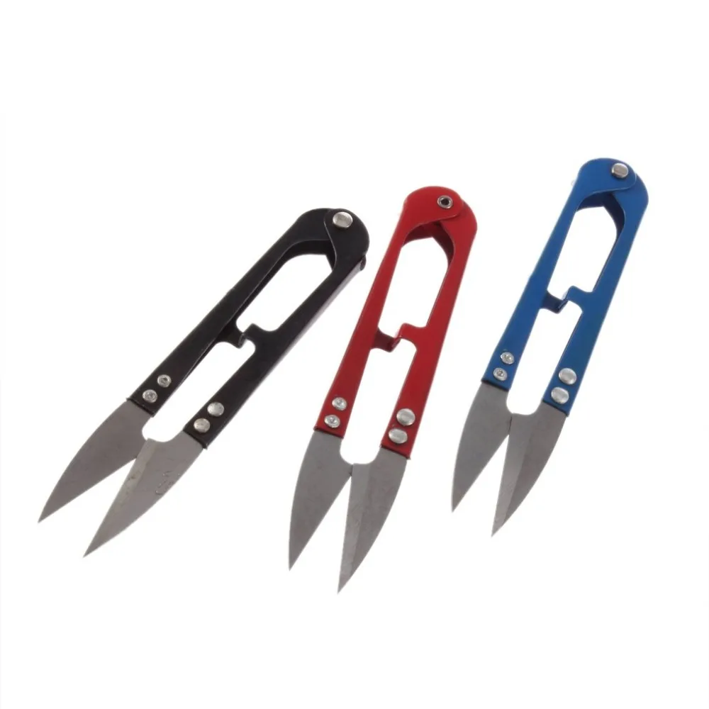 

Fishing scissors random color Small scissors with cap transparent with cover of scissors yarn Cross-stitch embroidery scissors
