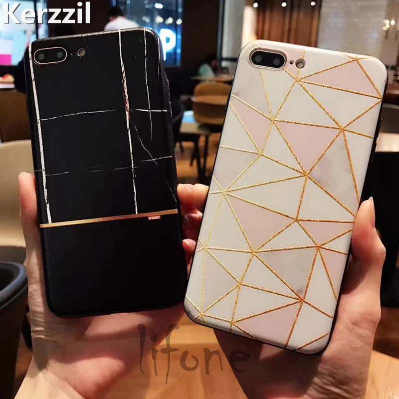 3D рельефный жесткий чехол Kerzzil из поликарбоната с геометрическими линиями для