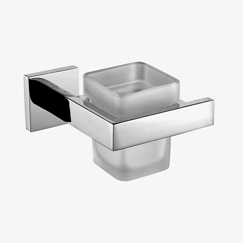 

SUS 304 Stainless Steel Toothbrush Holder Single Frosted Cup Chrome Polished Bathroom Holder Polished Bathroom Products