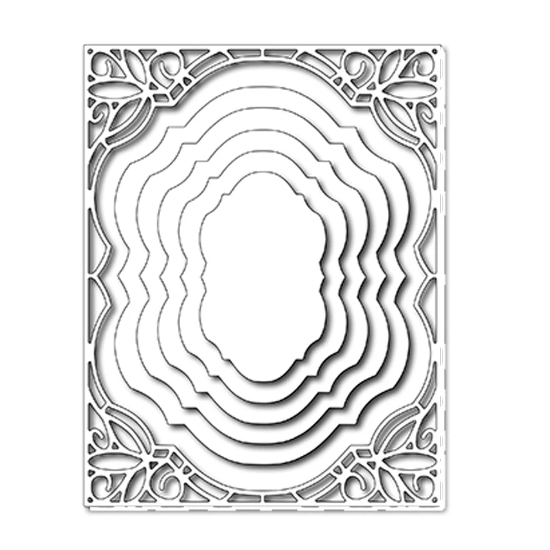 

Lace Background Frame Metal Cutting Dies Stencils for DIY Scrapbooking Album Paper Card Decorative Craft dies Embossing Die Cuts