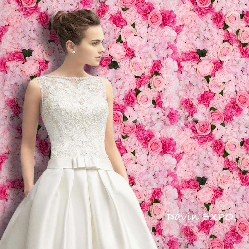 

10pcs 40x60cm Silk Rose Flower Champagne Artificial Flower for Wedding Decoration Flower Wall Romantic Wedding Backdrop Decor