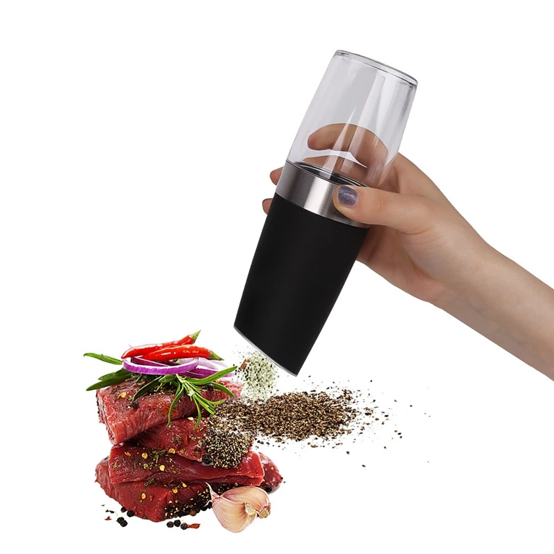 Automatic Electric Gravity Pepper Grinder LED Light Salt Mill Muller