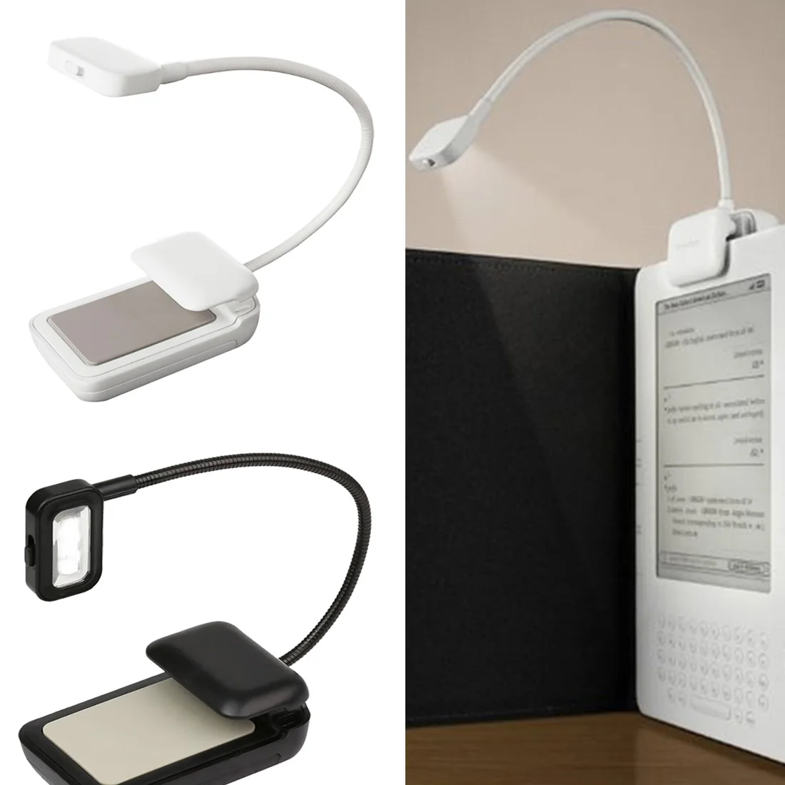 1 шт. 0,5 Вт Портативный Гибкий мини-светильник для чтения с зажимом для Amazon Kindle/чтения электронных книг/КПК