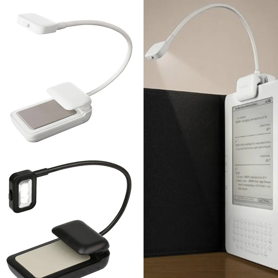 1pcs Portable lamp 0.5W Flexible Mini Clip On Reading