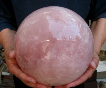 

18920g nature rose crystal quartz gemstone sphere ball reiki healing