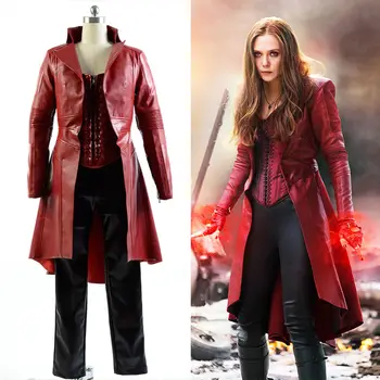 

Captain America Civil War Scarlet Witch Wanda Cosplay Costume For Adult Women
