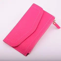 Простые Модные женские туфли длинный кожаный бумажник одноцветное Цвет сумки на молнии Портмоне женские сладкие девочки клатч держатель