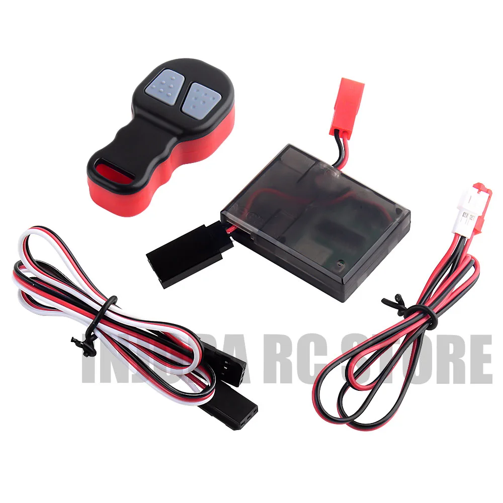 RC Car Electric Winch Wireless Remote Control Receive for 1/10 RC Crawler Axial SCX10 90046 D90 Tamiya CC01 Traxxas TRX4 
