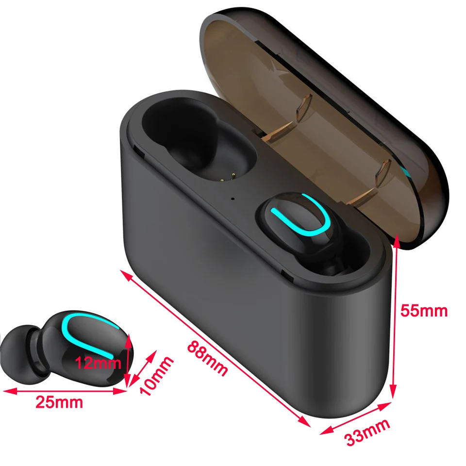 TWS Q32 мини беспроводные наушники bluetooth гарнитура громкой связи игровая гарнитура с 1500 мАч блок питания