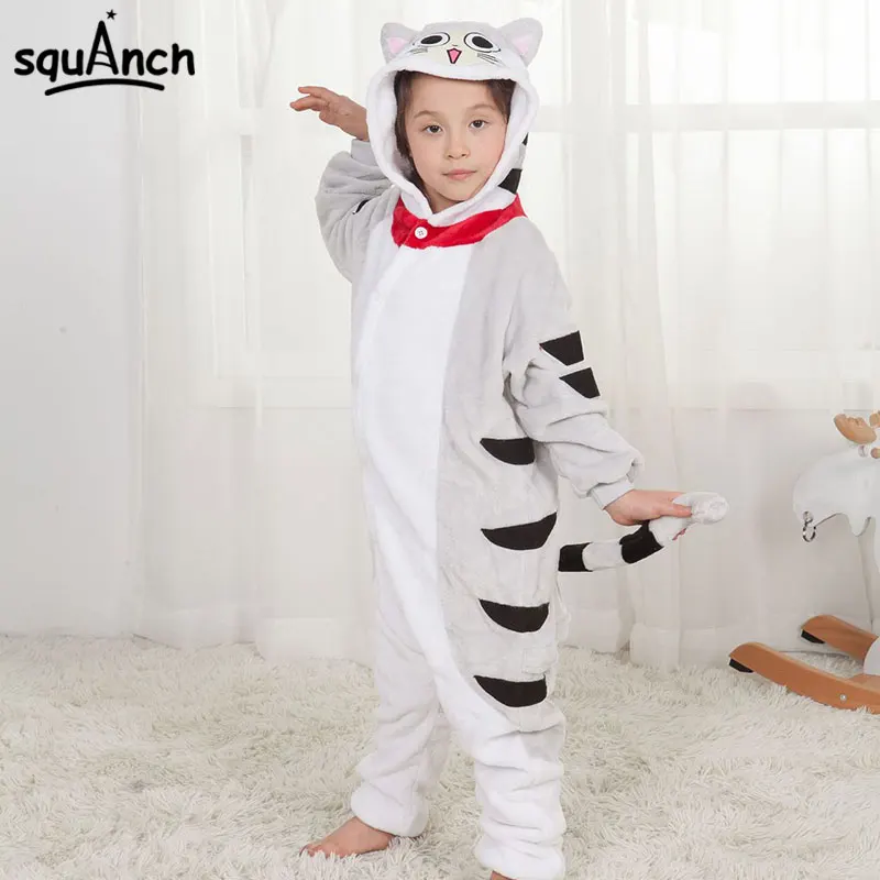 Online Chi Cat killumi niño Onesie chico Animal en general niño niña invierno sueño traje franela suave lindo Festival Fiesta pijama queso Kitty