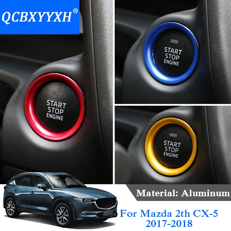

QCBXYYXH Car Styling 3 Colors Aluminum Ignition Switch Cover For Mazda CX-4 CX-5 CX-8 CX-9 Atenza Axela Car Internal Accessories