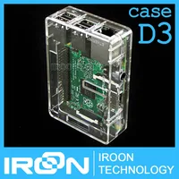 case D3: Raspberry PI 3 model B Transparent Case Cover Shell Enclosure Box for Raspberry PI 2 Model B and Model B+