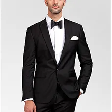 Изготовленные вручную костюмы для свадьбы смокинг черная одежда жениха slim fit мужские костюмы