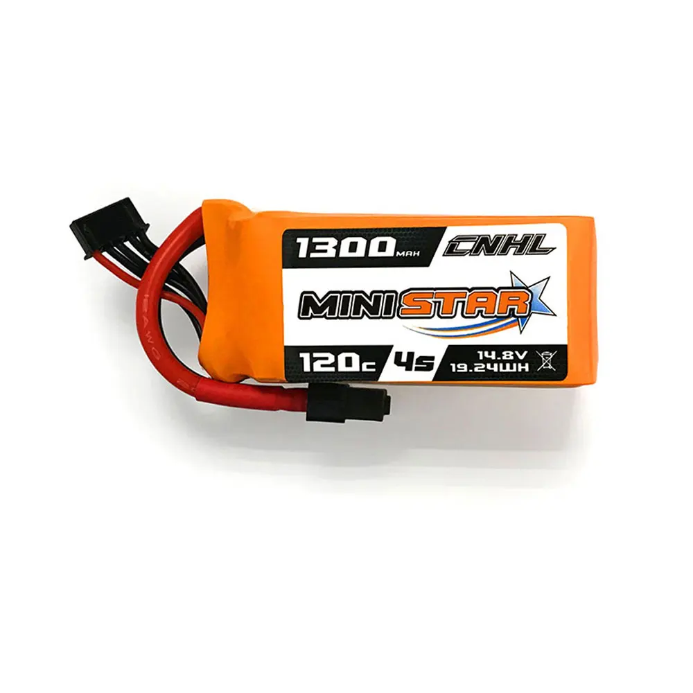 

2PCS CNHL MiniStar 1300mAh 14.8V 4S 120C Lipo Battery